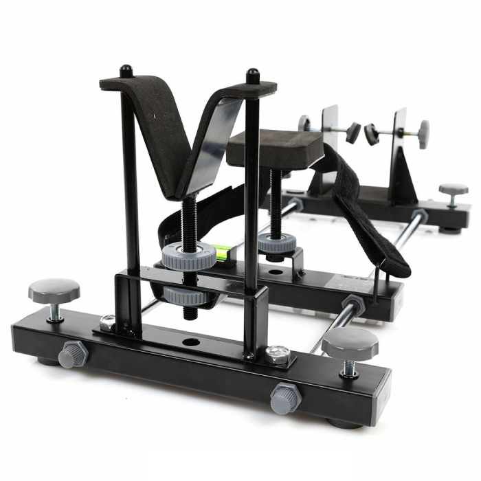 Stojak metalowy do przestrzeliwania broni długiej z pojemnikiem do czyszczenia - Hyskore #30022